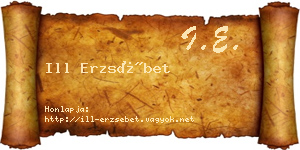 Ill Erzsébet névjegykártya